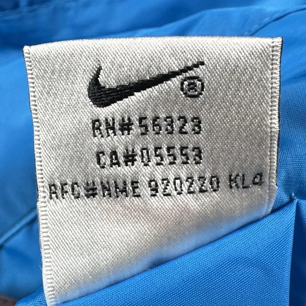 Vtg Carolina Panthers Jacket Mens XL Blue Black Reversible Nike NFL Pro Line